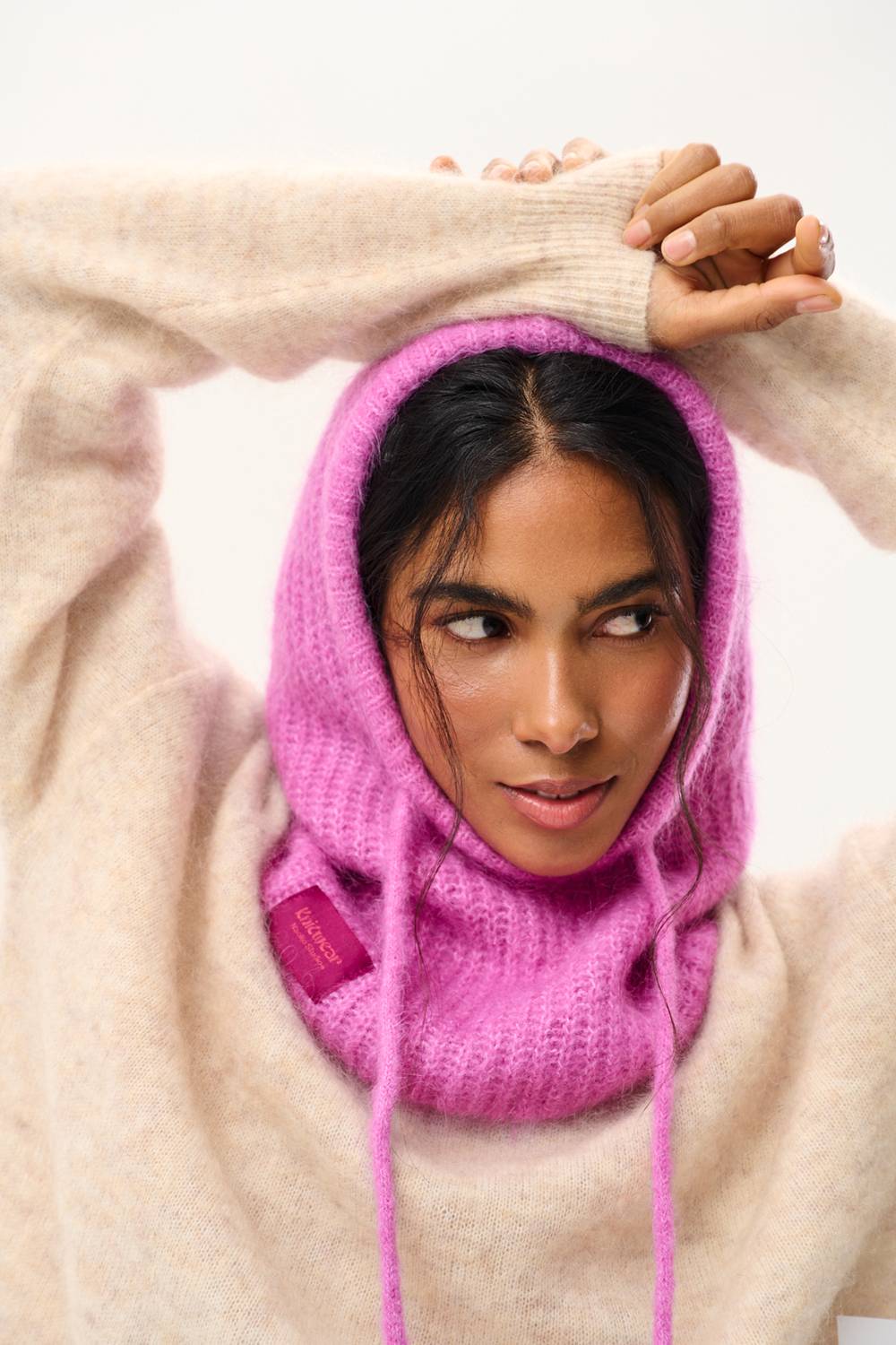Fluffy Rose Balaclava