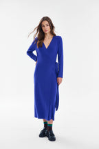 London Blue Strikket Midi Kjole