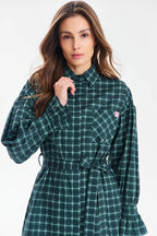 Tartan Rebel mini marškinių suknelė