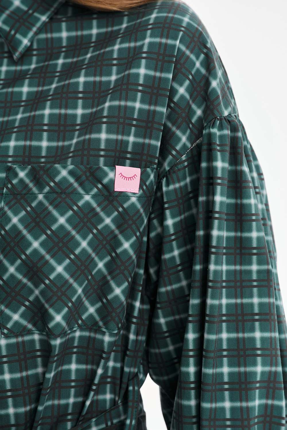 Tartan Rebel mini marškinių suknelė