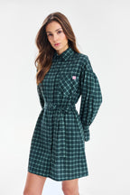 Tartan Rebel mini marškinių suknelė
