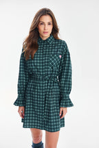 Tartan Rebel mini marškinių suknelė