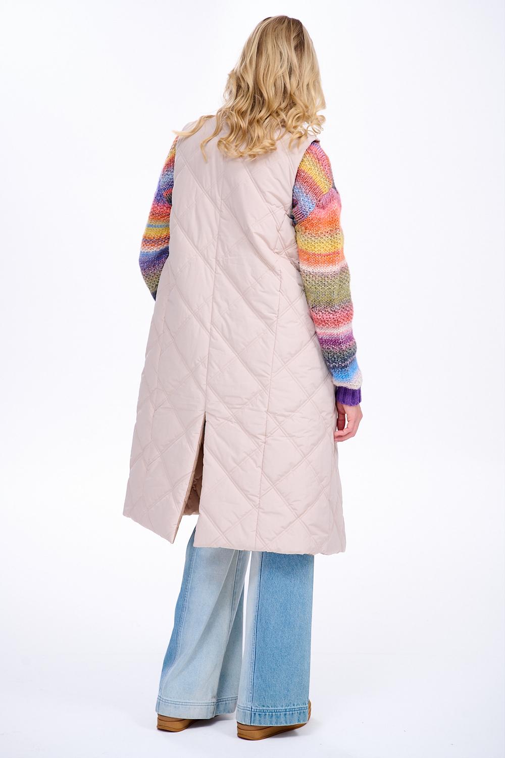 Vestă lungă reversibilă Toffee Maze
