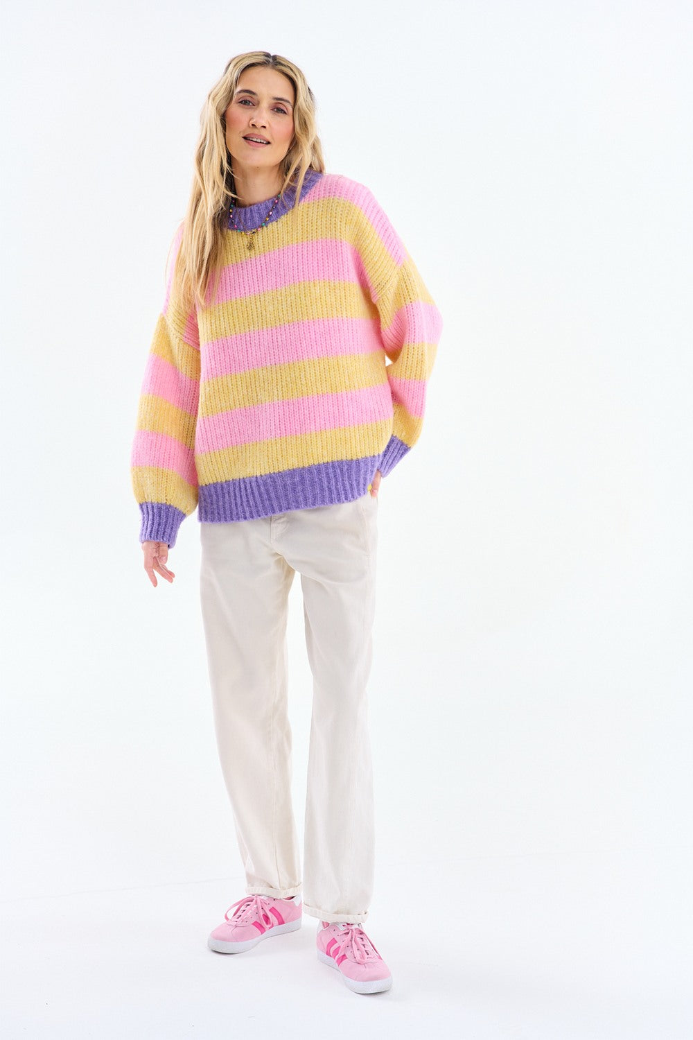Wollpullover in Zitronensorbet