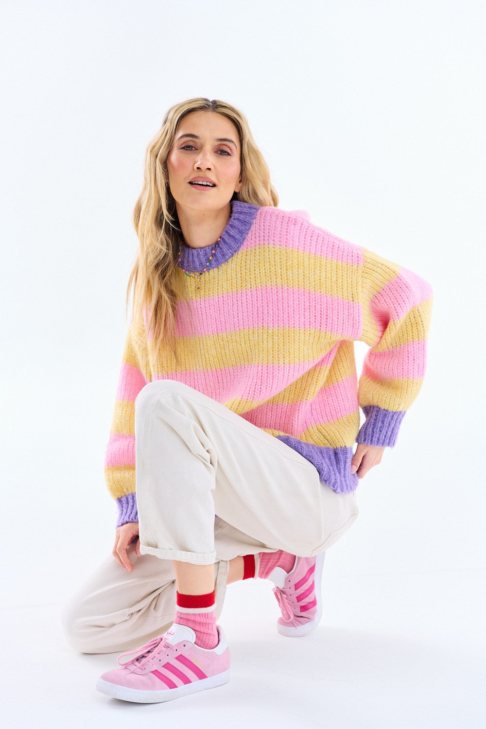 Wollpullover in Zitronensorbet