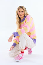 Wollpullover in Zitronensorbet