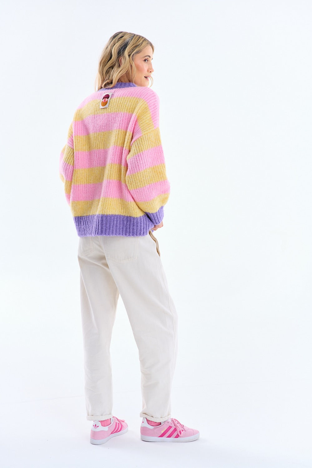 Wollpullover in Zitronensorbet