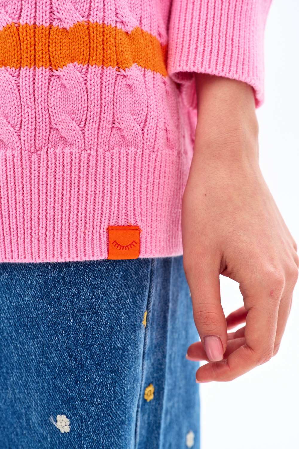Pink Cloud polo sweater