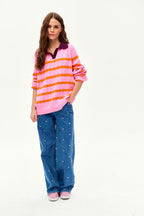 Pink Cloud polo sweater
