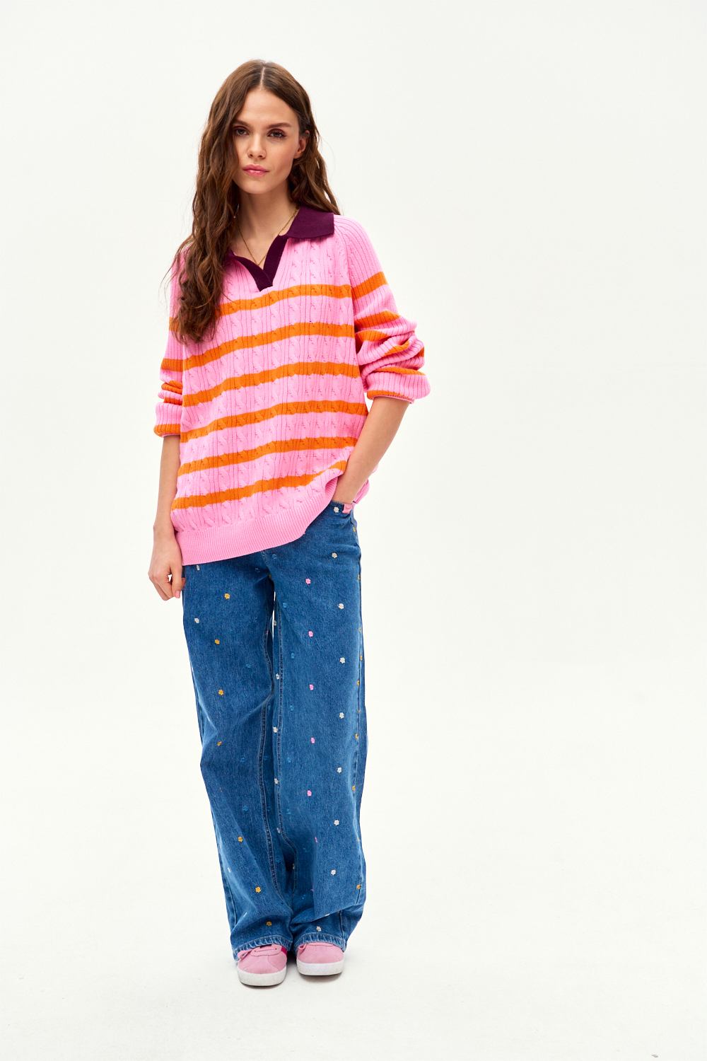 Pink Cloud polo sweater