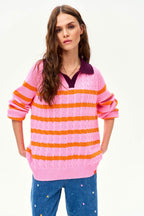 Pink Cloud polo sweater