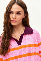 Pink Cloud polo sweater