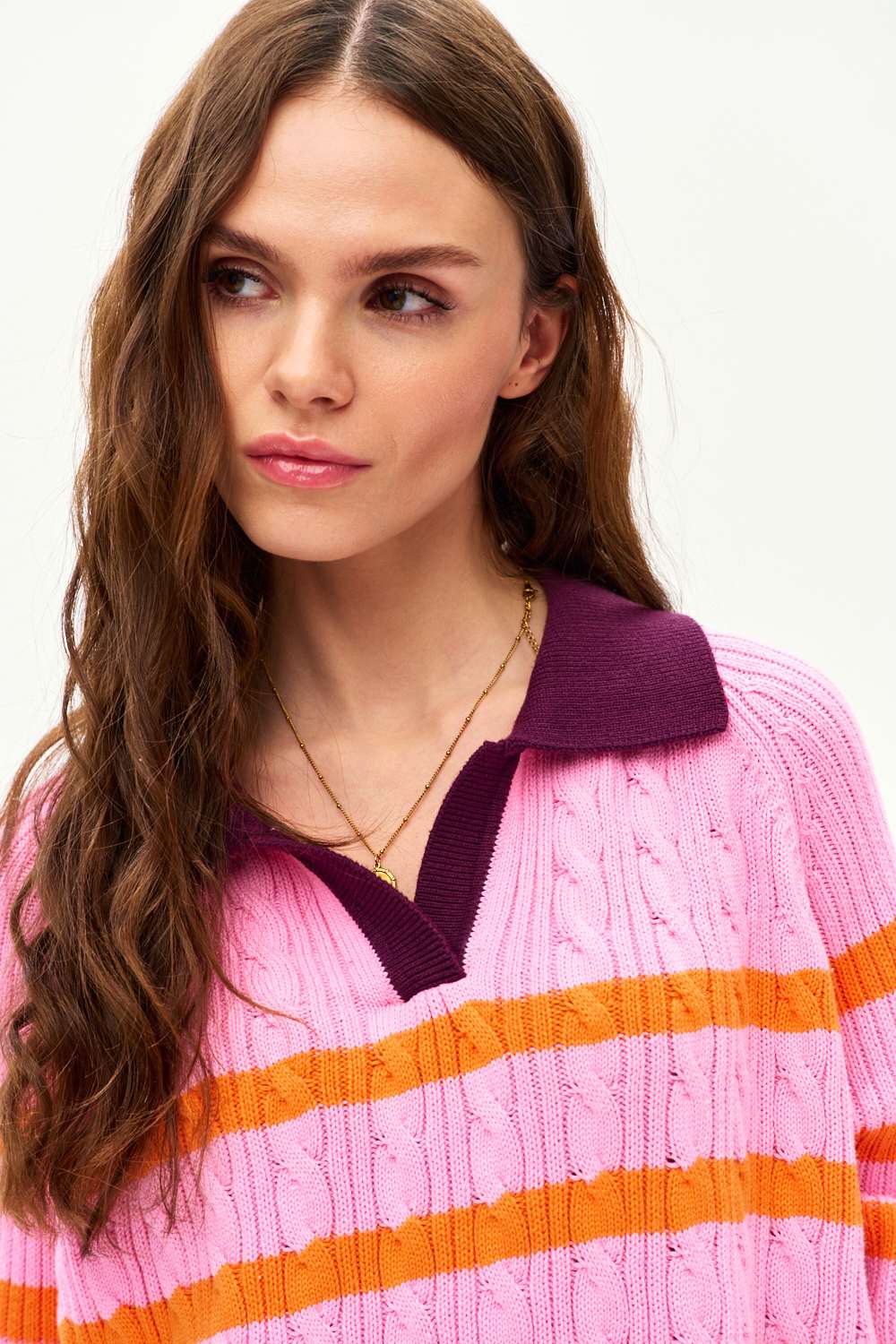 Pink Cloud polo sweater
