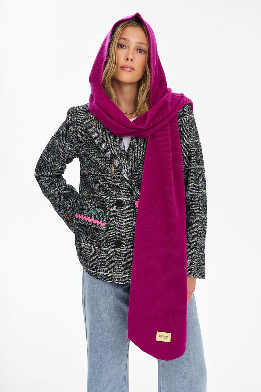 Hoodoo Magenta Hooded Scarf