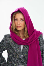 Hoodoo Magenta Hooded Scarf