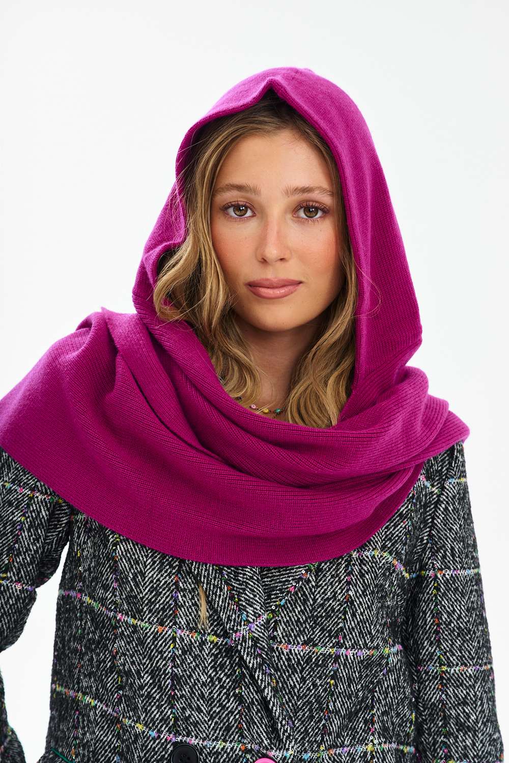 Hoodoo Magenta Hooded Scarf