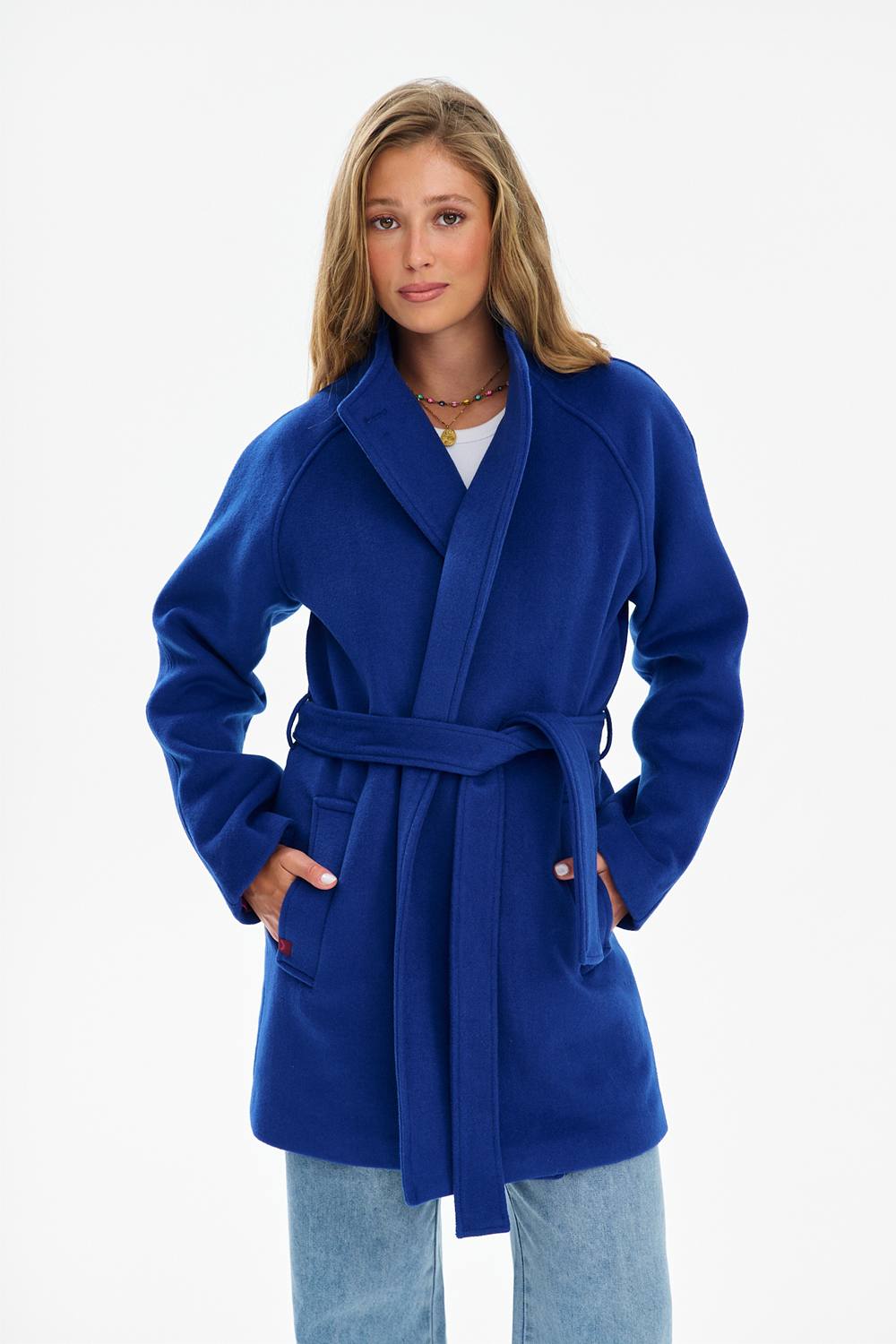 Manteau en laine Majorelle