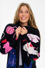 Midnight Paws Long Cardigan