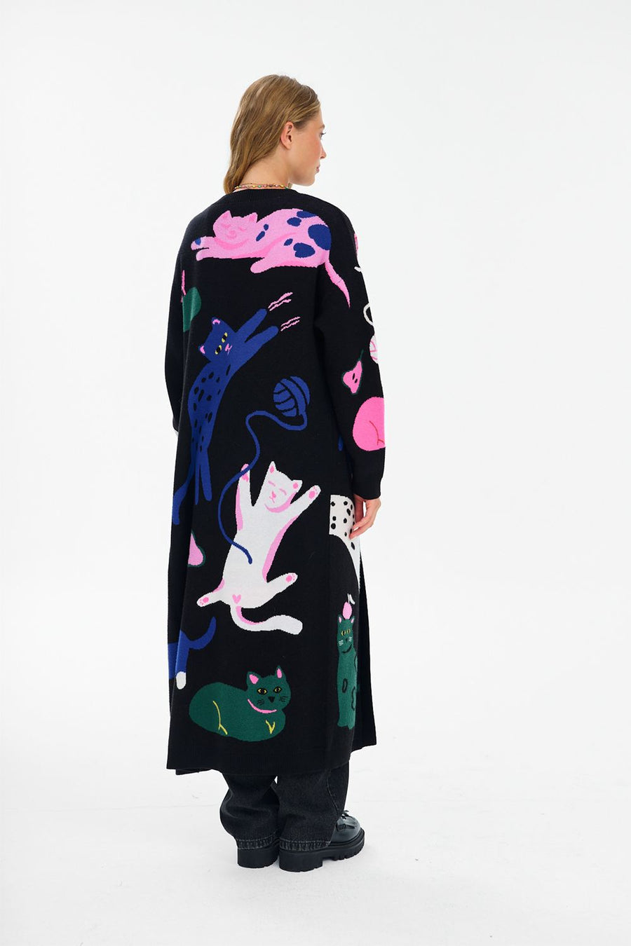 Midnight Paws Long Cardigan