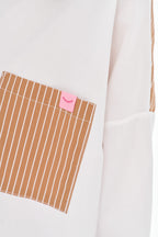 Overhemd van gecombineerde materialen Desert Blush