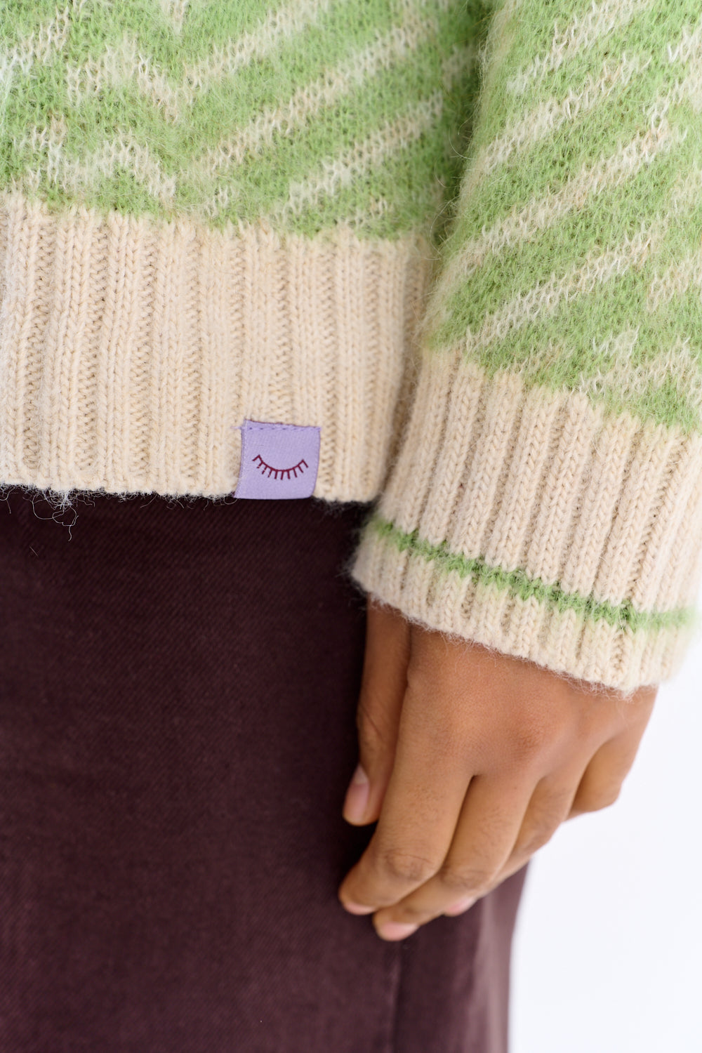 Almost Silence polo sweater with mohair