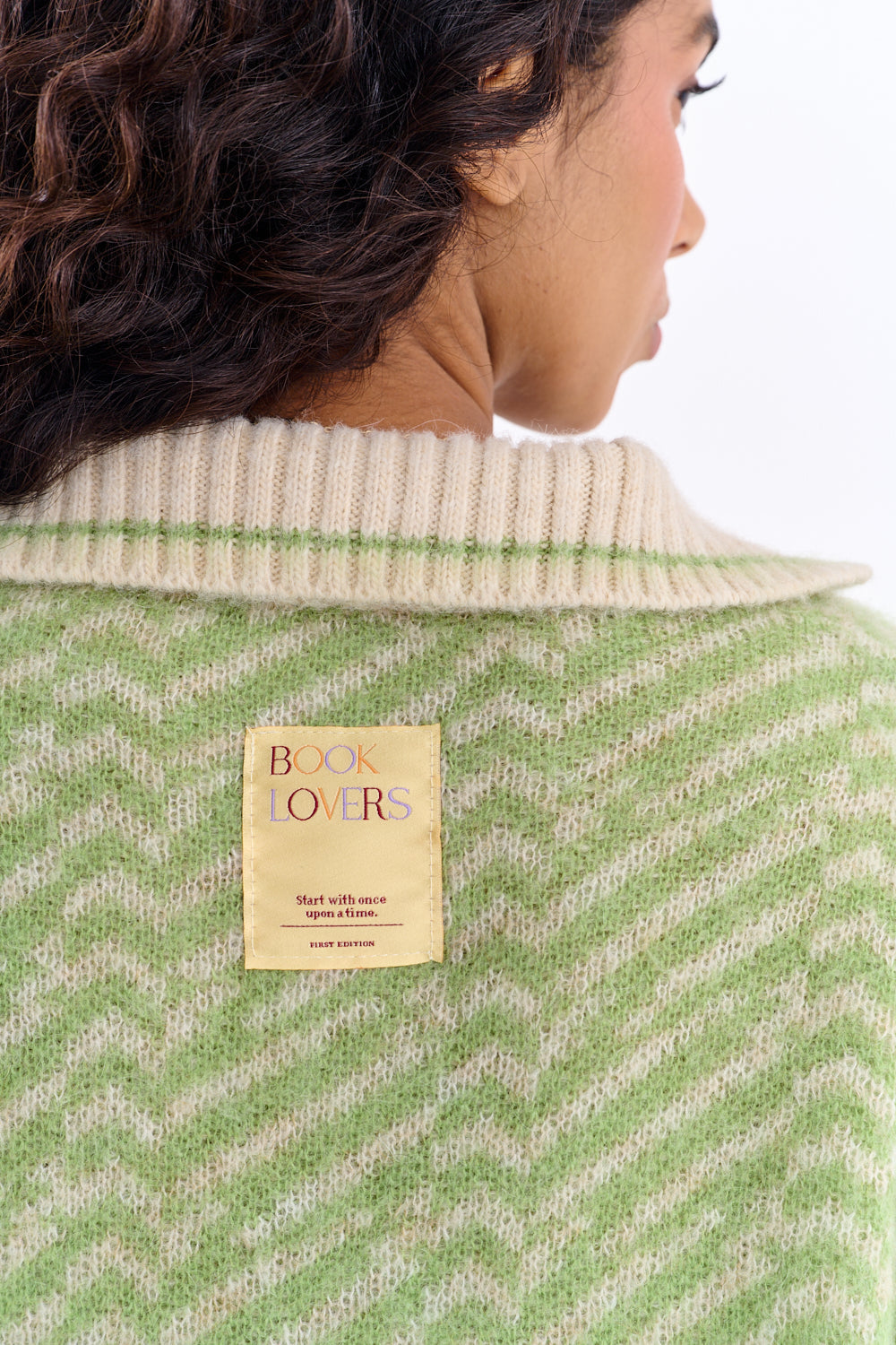 Almost Silence polo sweater with mohair