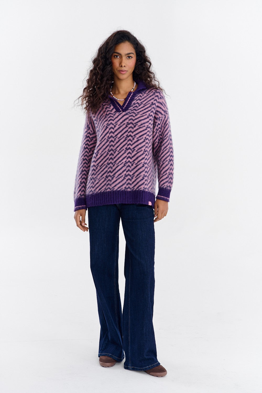 Polo svetr Touch of Mood s moherem