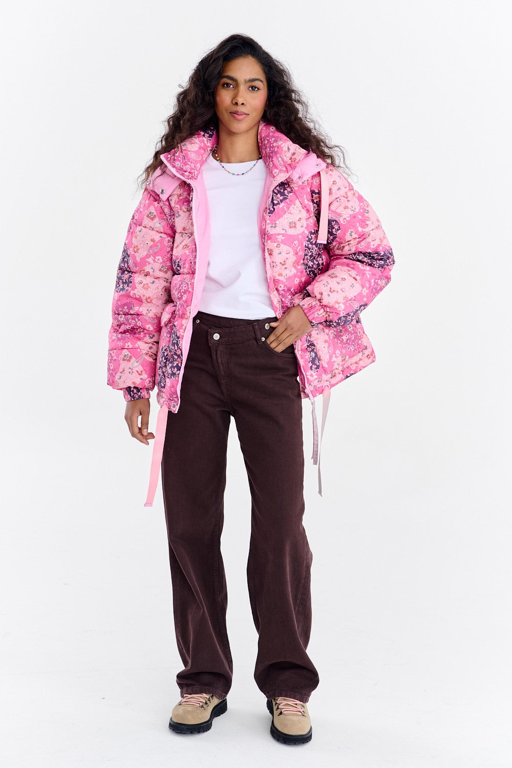 ジャケット・アウター herlipto Odette Wool-Blend Coat - pink herlipto Odette Wool-Blend Coat S pink 【公式通販】