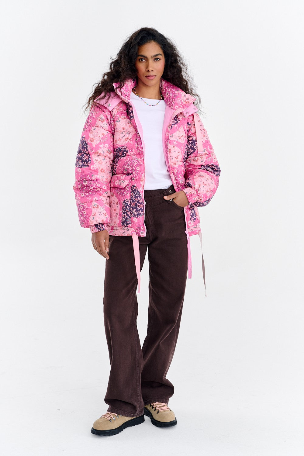 Cool Cherry winter jacket with detachable sleeves – NAOKO-STORE.com