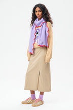 Stone Cargo Midi Skirt