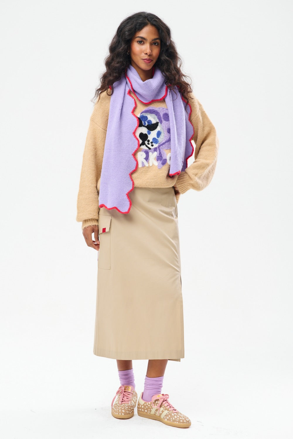 Stone Cargo Midi Skirt