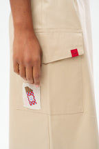 Stone Cargo Midi Skirt