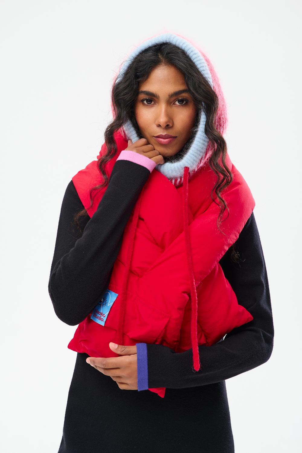 Cherry Ice Quilted Scarf