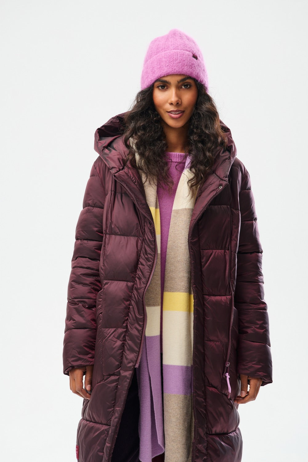 Arcticum Merlot Quilted Coat