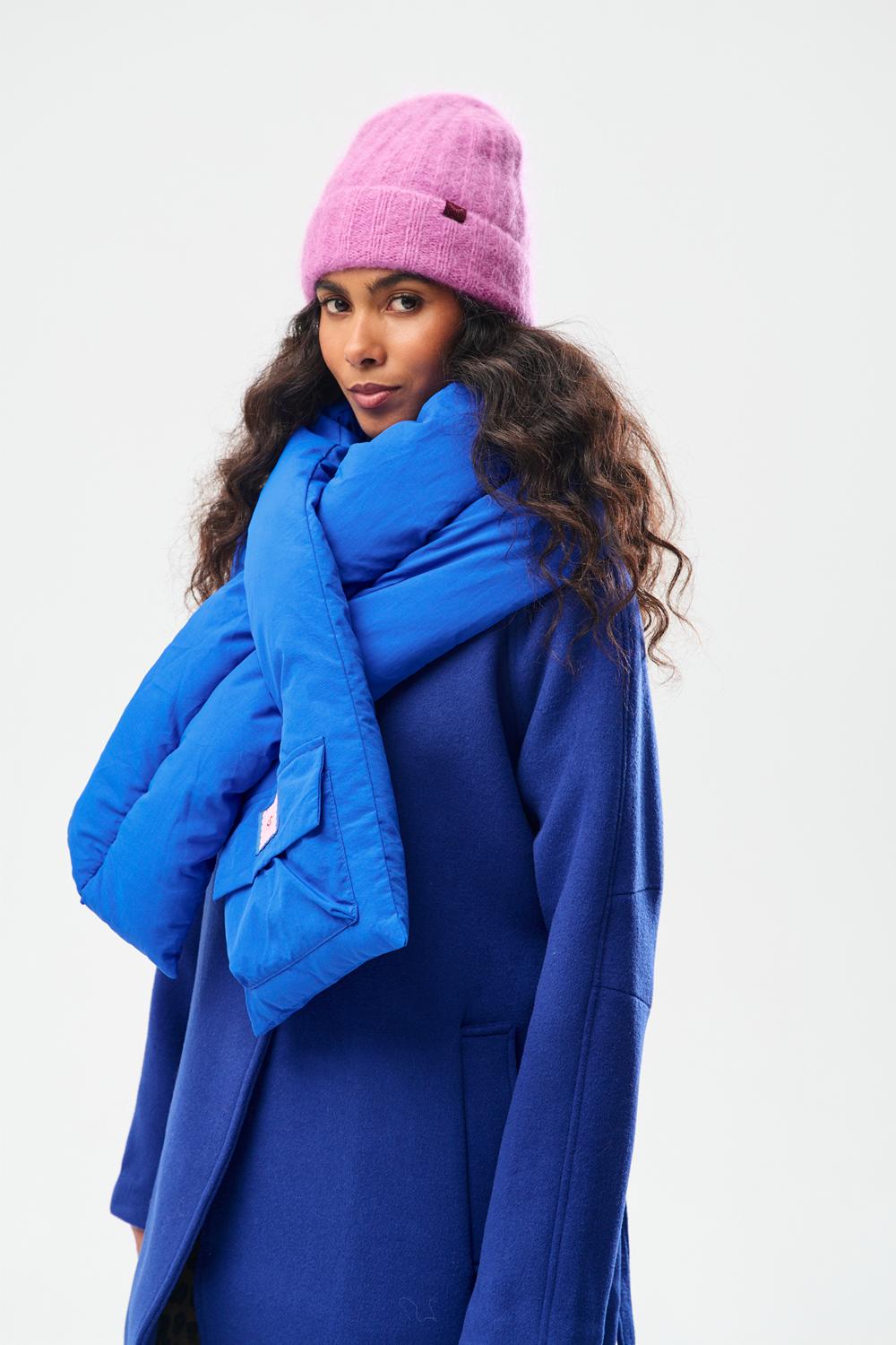 Cobalt Ice Quilted Scarf