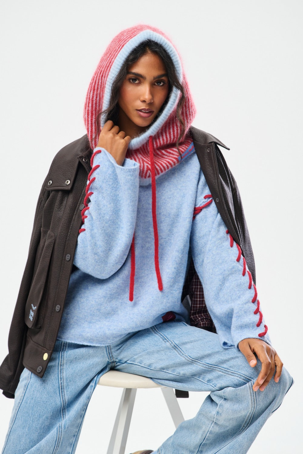 Candy Cane Balaclava Mütze
