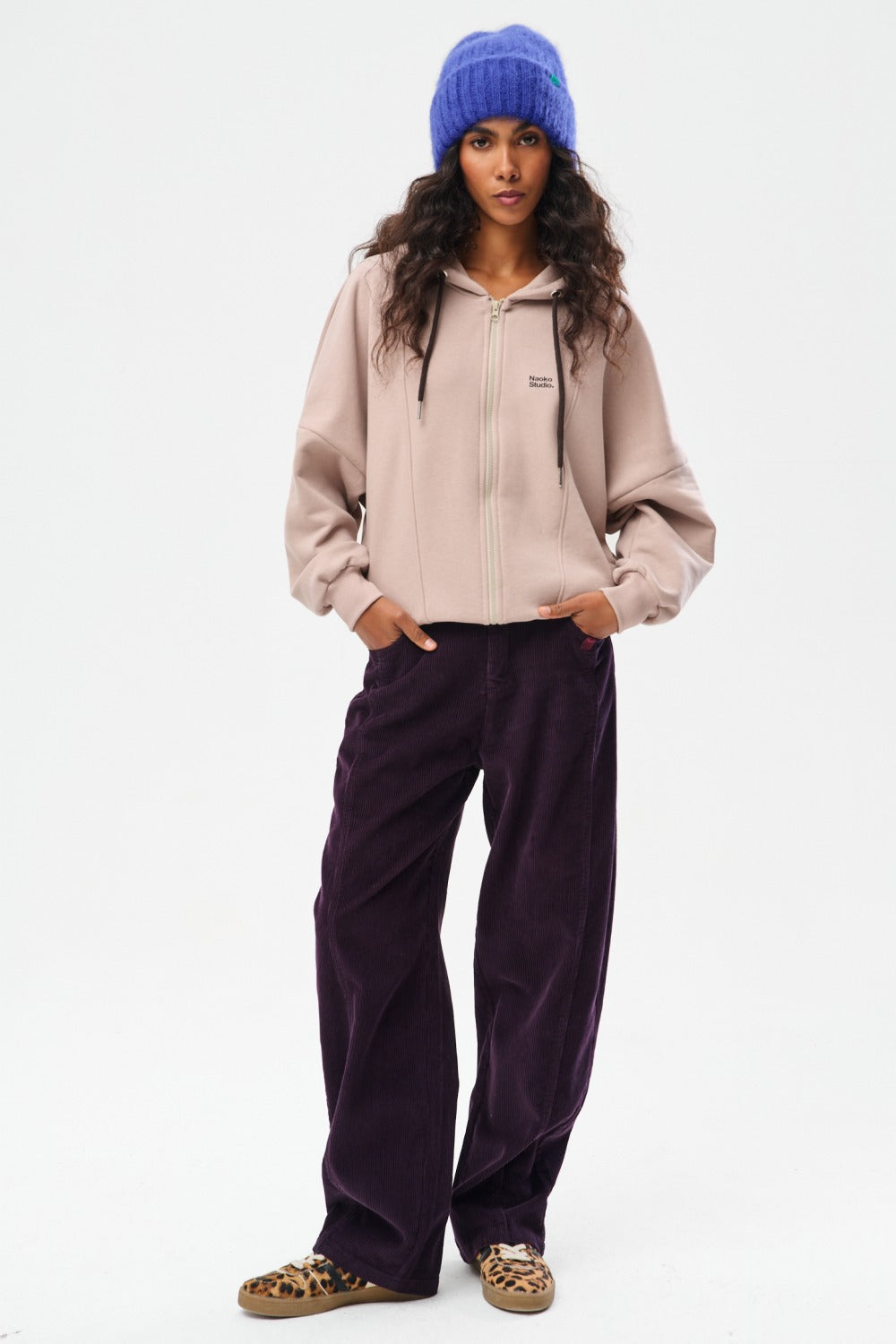 Gerahmtes Button-Down Sweatshirt