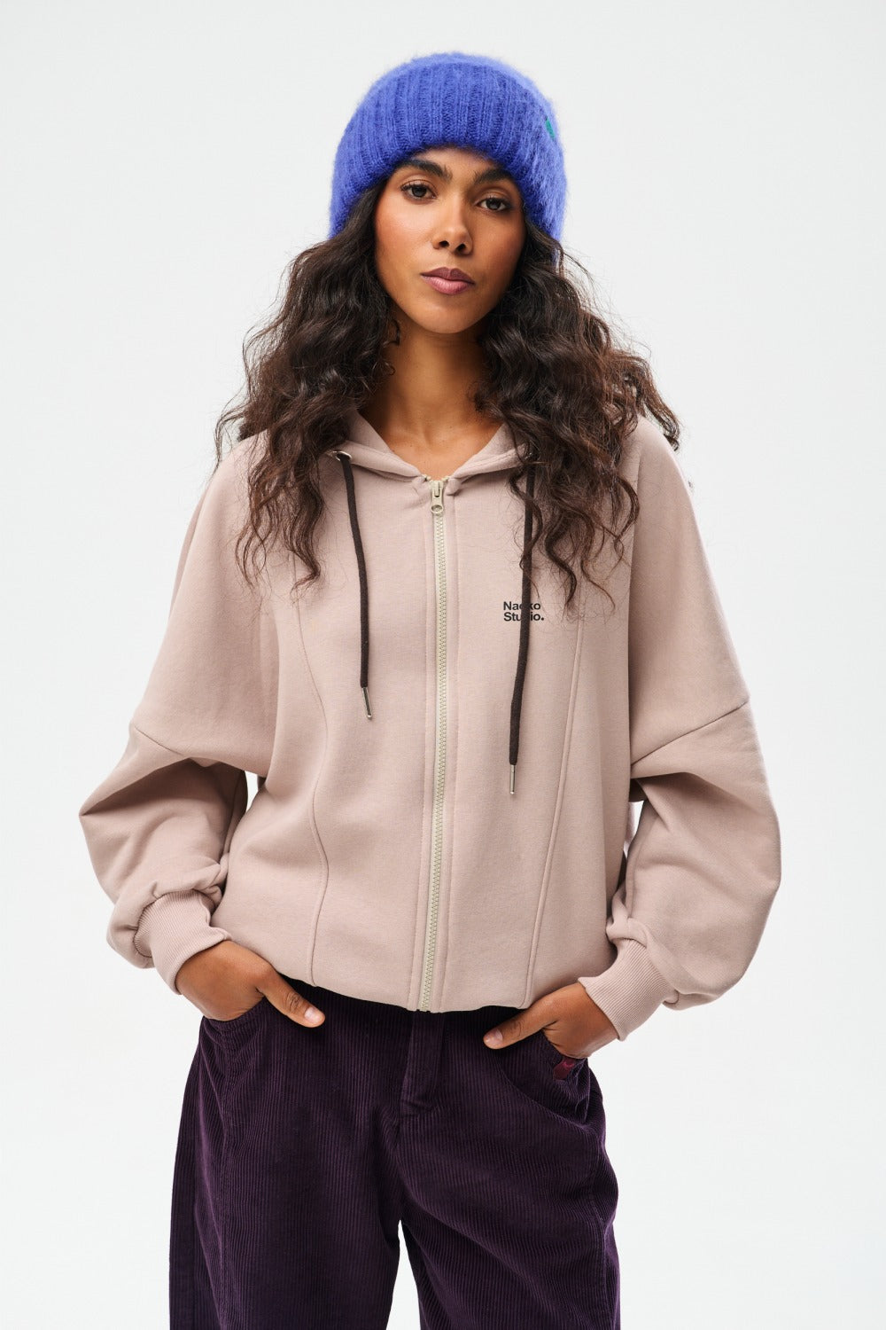 Gerahmtes Button-Down Sweatshirt