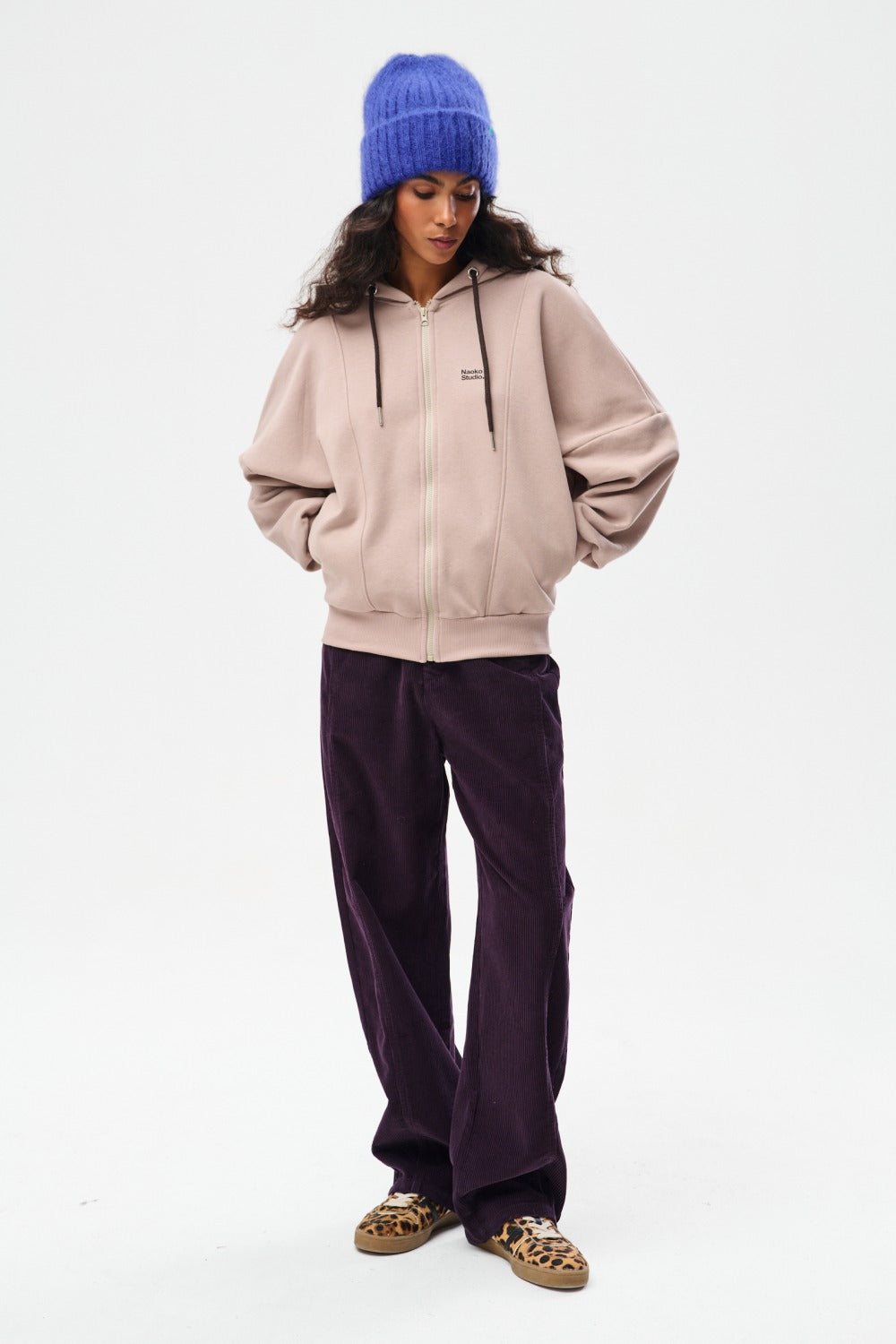 Gerahmtes Button-Down Sweatshirt