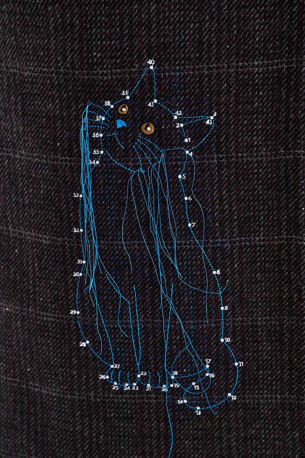 Palton clasic Midnight Whiskers din lână