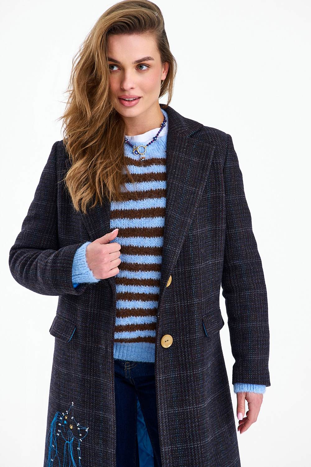Palton clasic Midnight Whiskers din lână