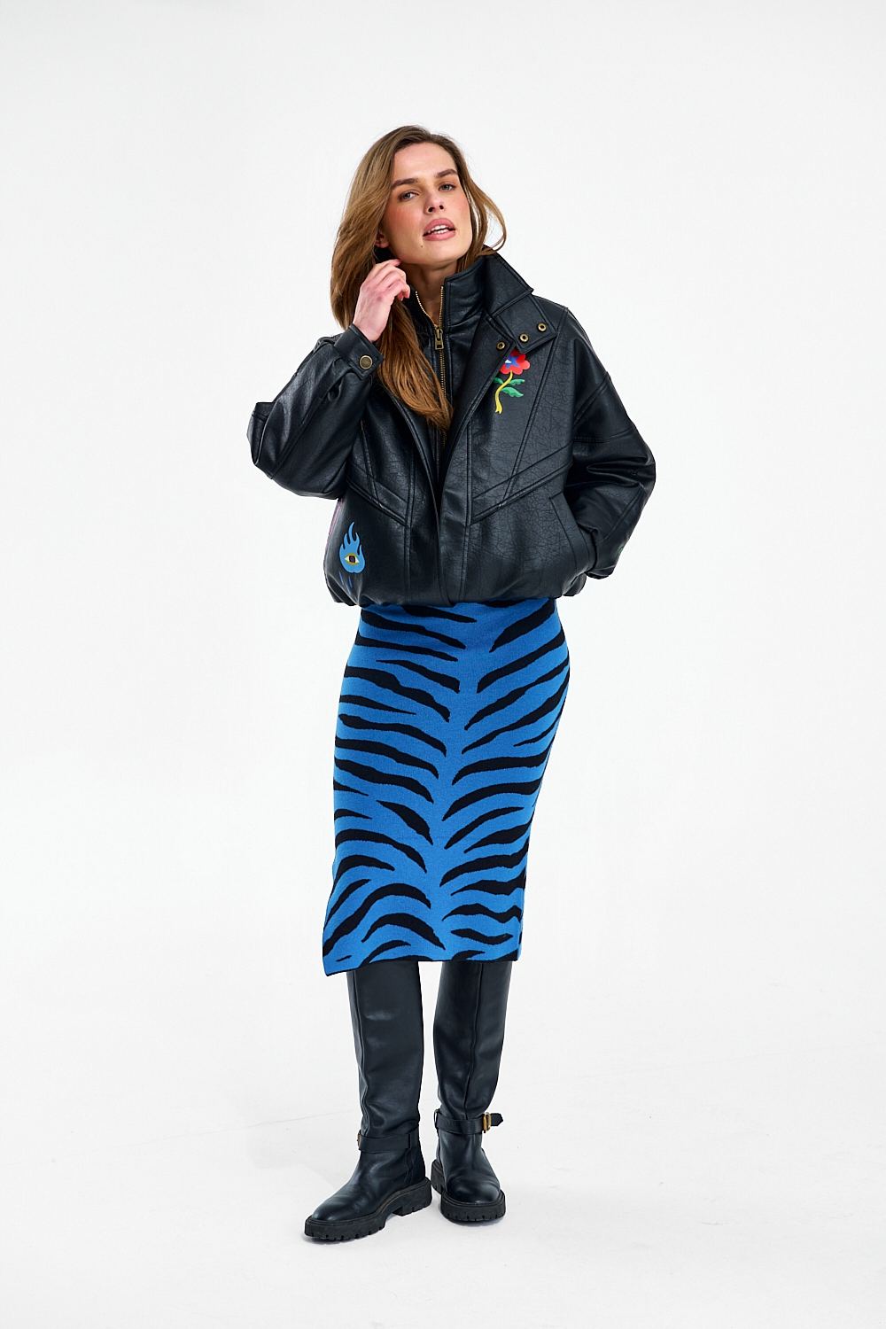 Blue Rebel Gebreide Rok