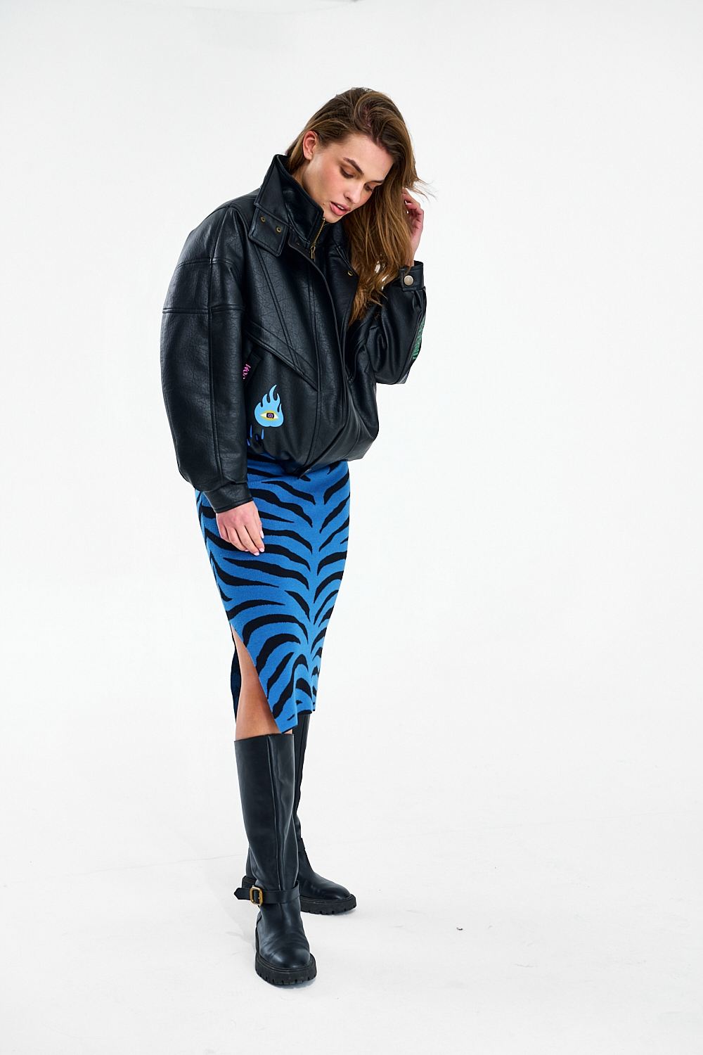 Blue Rebel Gebreide Rok