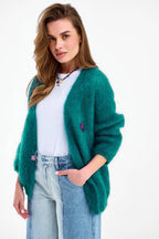 Cardigan en mohair doux Bloom