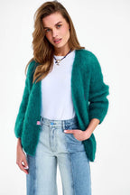 Cardigan en mohair doux Bloom