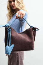 Soft Evidence Suede Leather Handbag