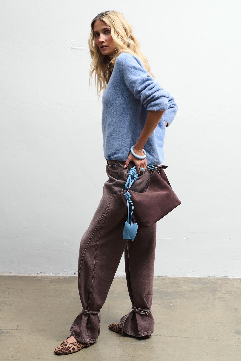 Soft Evidence Suede Leather Handbag