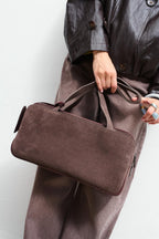 Dear Diary Suede Leather Handbag