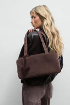 Dear Diary Suede Leather Handbag