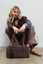 Dear Diary Suede Leather Handbag